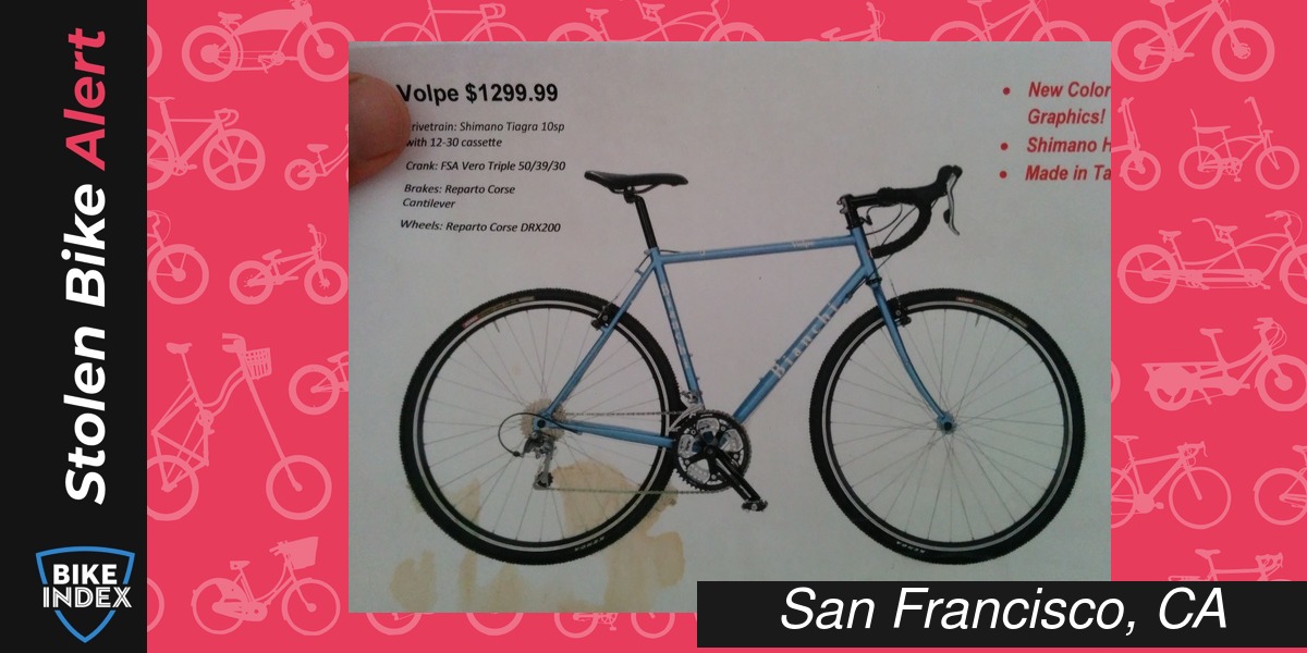 Stolen 2013 Bianchi Volpe