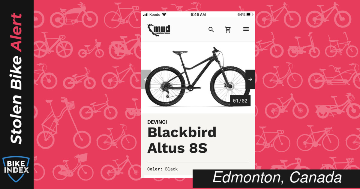 Stolen Devinci Blackbird Altus 8S Stolen Devinci Blackbird Altus 8S