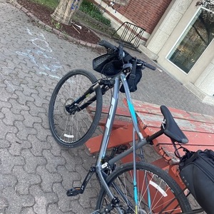 GT Bicycles Transeo Silver, gray or bare metal and Teal