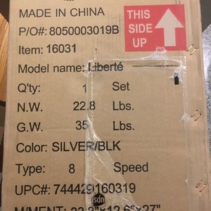 2022 Zizzo Liberte Silver, gray or bare metal