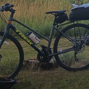 Trek Silver, gray or bare metal and Green