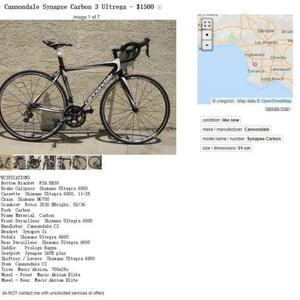 2012 Cannondale Synapse Black and White