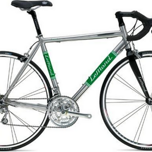LeMond Tourmalet Silver, gray or bare metal, Green, and Black