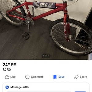 2017 SE Bikes So cal flyer 40th anniversary Red and Silver, gray or bare metal