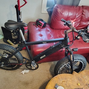 2025 GoPlus GoPlus electric mountain bike Black, Red, and Stickers tape or other cover-up