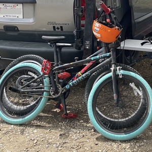 GT Bicycles Air Silver, gray or bare metal, Teal, and Red