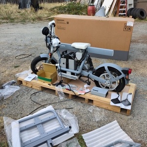 2022 CAKE Osa Flex e-motorcycle Silver, gray or bare metal