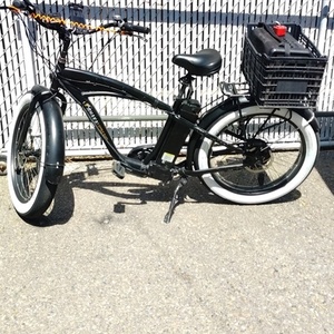 Black Sheep Bikes Electric bike beach cruiser style Black