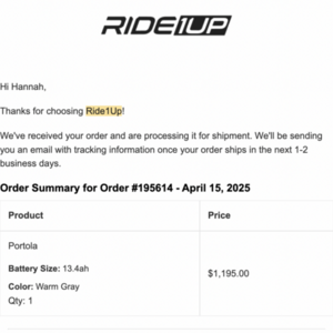 2025 Ride1Up Portola White