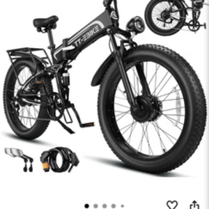 2026 TTEBIKE Dual motor foldable e-bike Black and White