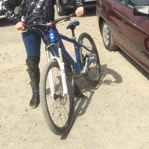 1999 Cannondale M500SRB Blue and Silver, gray or bare metal
