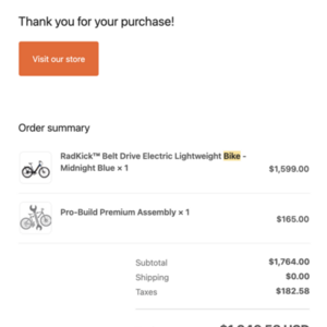2025 Rad Power Bikes RadKick™ Belt Drive Electric Lightwei... Black