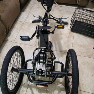 2025 Qlife Folding Electric Trike 750w tricycle Black