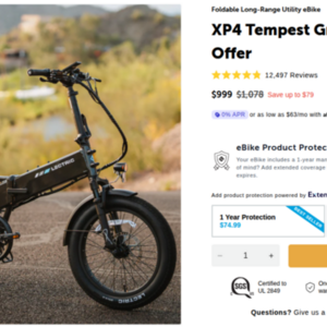 2025 Lectric eBikes Lectric XP4 Tempest grey Silver, gray or bare metal and Black
