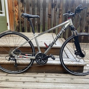2014 Specialized Crosstrail Sport Disc Silver, gray or bare metal