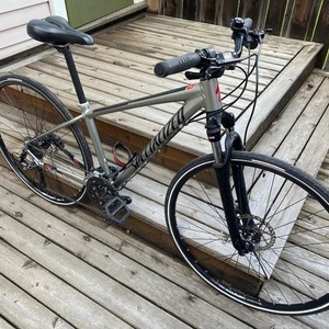 2014 Specialized Crosstrail Sport Disc Silver, gray or bare metal