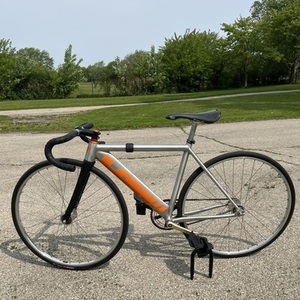 2021 LOW// Lk track Silver, gray or bare metal and Orange