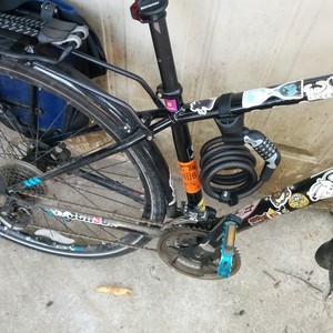 2016 Trek Trek 8.3 DS 17.5 TRE Stickers tape or other cover-up, Black, and Blue