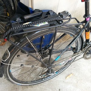 2016 Trek Trek 8.3 DS 17.5 TRE Stickers tape or other cover-up, Black, and Blue