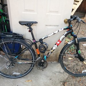 2016 Trek Trek 8.3 DS 17.5 TRE Stickers tape or other cover-up, Black, and Blue