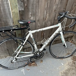 2012 Trek Alpha Aluminum White, Teal, and Silver, gray or bare metal