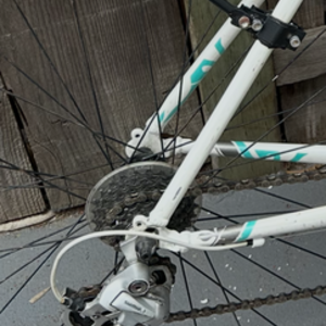 2012 Trek Alpha Aluminum White, Teal, and Silver, gray or bare metal