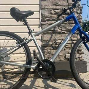 Marin Bikes Silver, gray or bare metal and Blue
