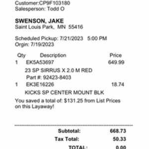 2023 Specialized SP Sirrus X 2.0 Red