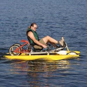 2005 Homebuilt amphibious recumbent tricycle Silver or Gray and Orange