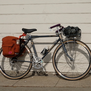 1985 Miyata 1000 Silver or Gray and Yellow or Gold