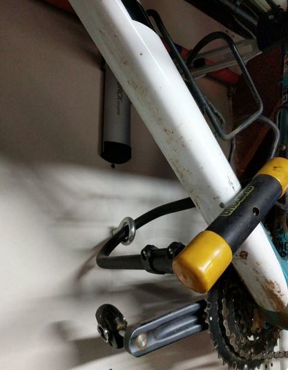 secure bike in garage