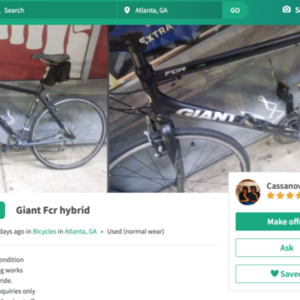 2008 Giant FCR 3 Black and Silver or Gray
