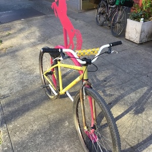 2012 Handbuilt/fillet brazed 29" wheeled bmx cruiser Yellow or Gold