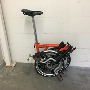 2013 Brompton Bicycle Orange and Black