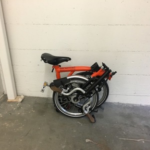 2013 Brompton Bicycle Orange and Black