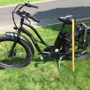 2018 E-Lux Electric Bikes Tahoe Fat Tire StepThru Cruiser Black