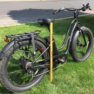 2018 E-Lux Electric Bikes Tahoe Fat Tire StepThru Cruiser Black