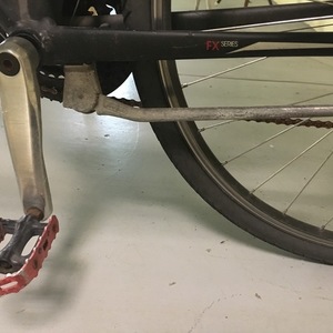 2013 Trek 7.2 FX Black, Silver, gray or bare metal, and Red