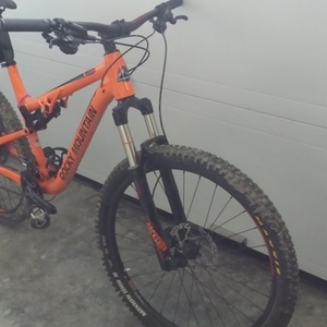 orange rocky mountain bike