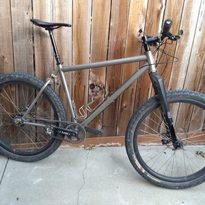 2008 Moots Cycles YBB 29er Silver, gray or bare metal