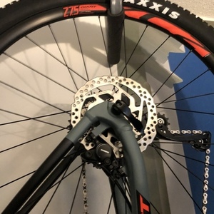 2018 Giant Fathom 2 Silver, gray or bare metal, Orange, and Black