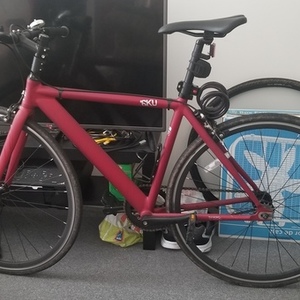 2018 6KU Burgundy/Black 6KU Aluminum Single Speed Fixie Urban Track Red and Black