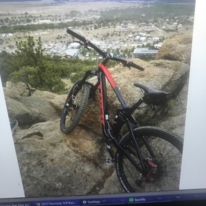 2018 Trek FUEL EX 8 Silver, gray or bare metal, Red, and Black