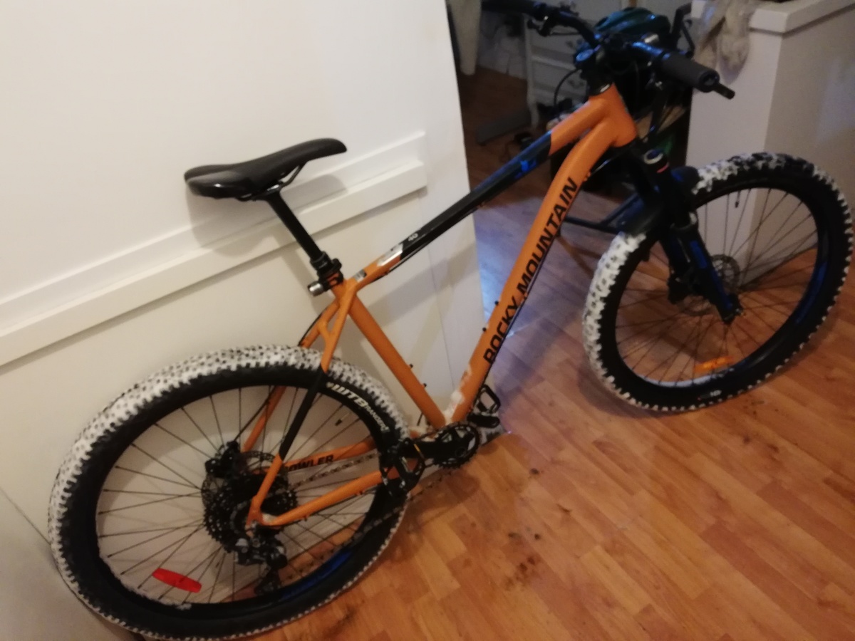 orange rocky mountain bike