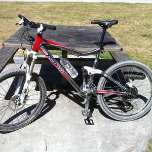 2010 Kona Cadabra  Silver or Gray, Red, and White