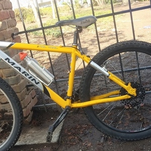 Marin Bikes nail trail Yellow or Gold, Black, and Silver, gray or bare metal