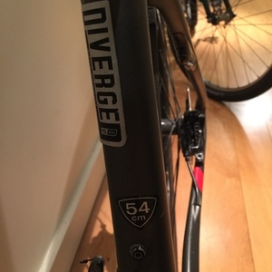 2015 Specialized Diverge Expert Silver, gray or bare metal and Red