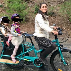 2018 Yuba Electric Boda Boda cargo bike (rear storage) Blue