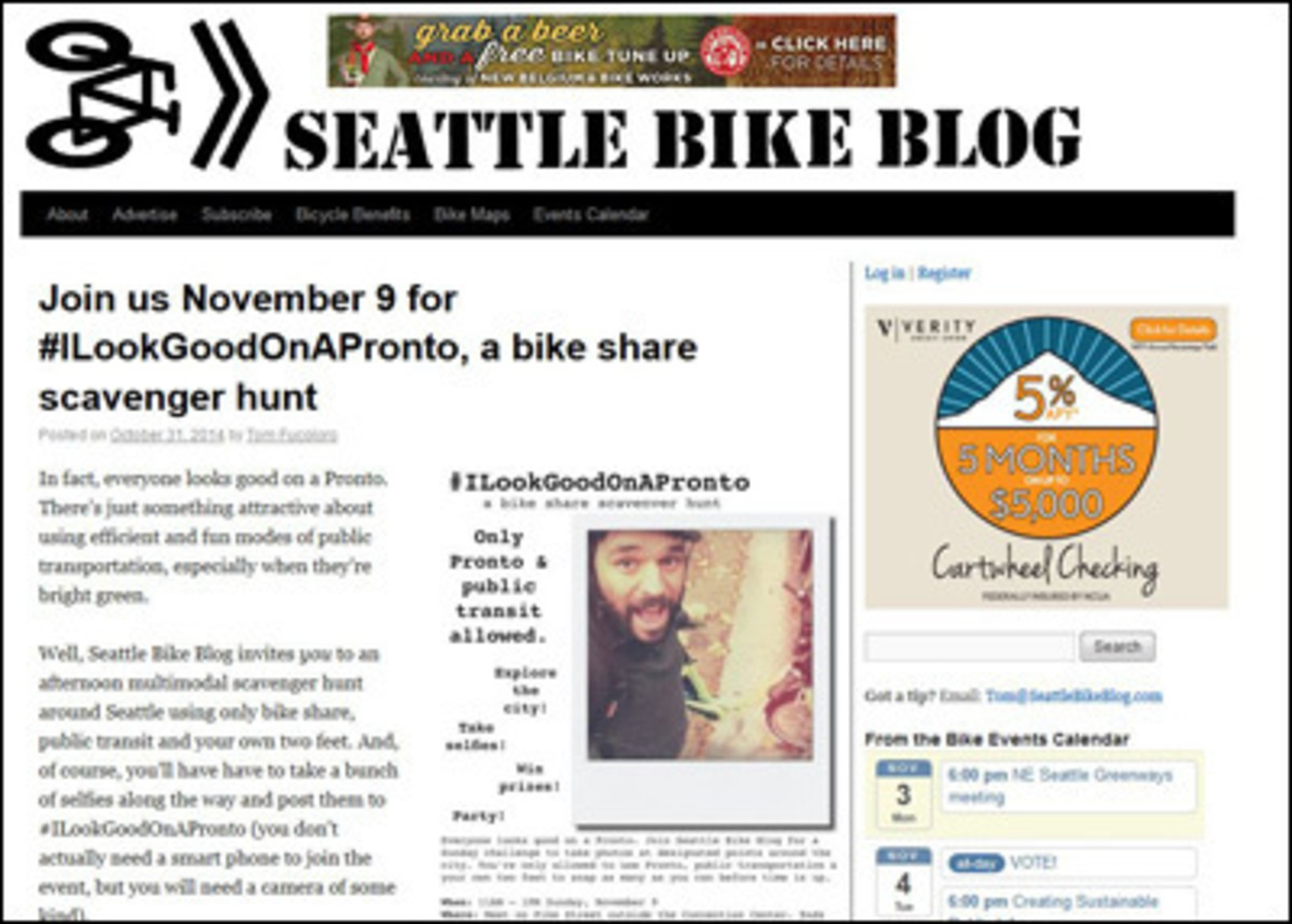 Seattle Bike Blog screenshot