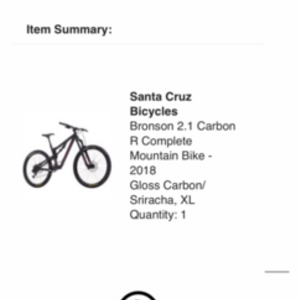 2018 Santa Cruz Bronson 2.1 Carbon R Silver, gray or bare metal and Red